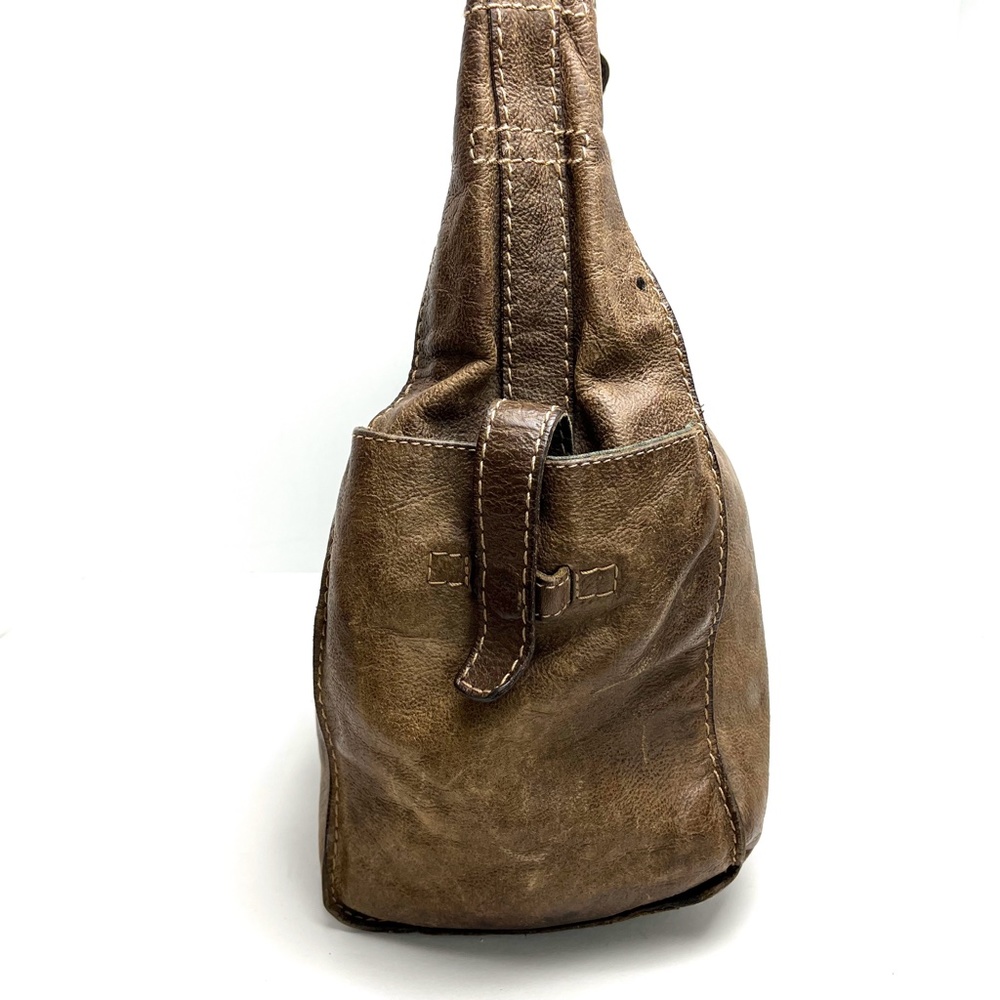 Frye Distressed Tan Leather Hobo Bag - Picture 10 of 16